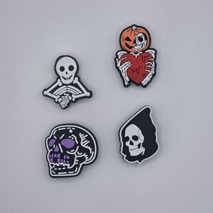 Skeleton and Pumpkin Halloween Charms